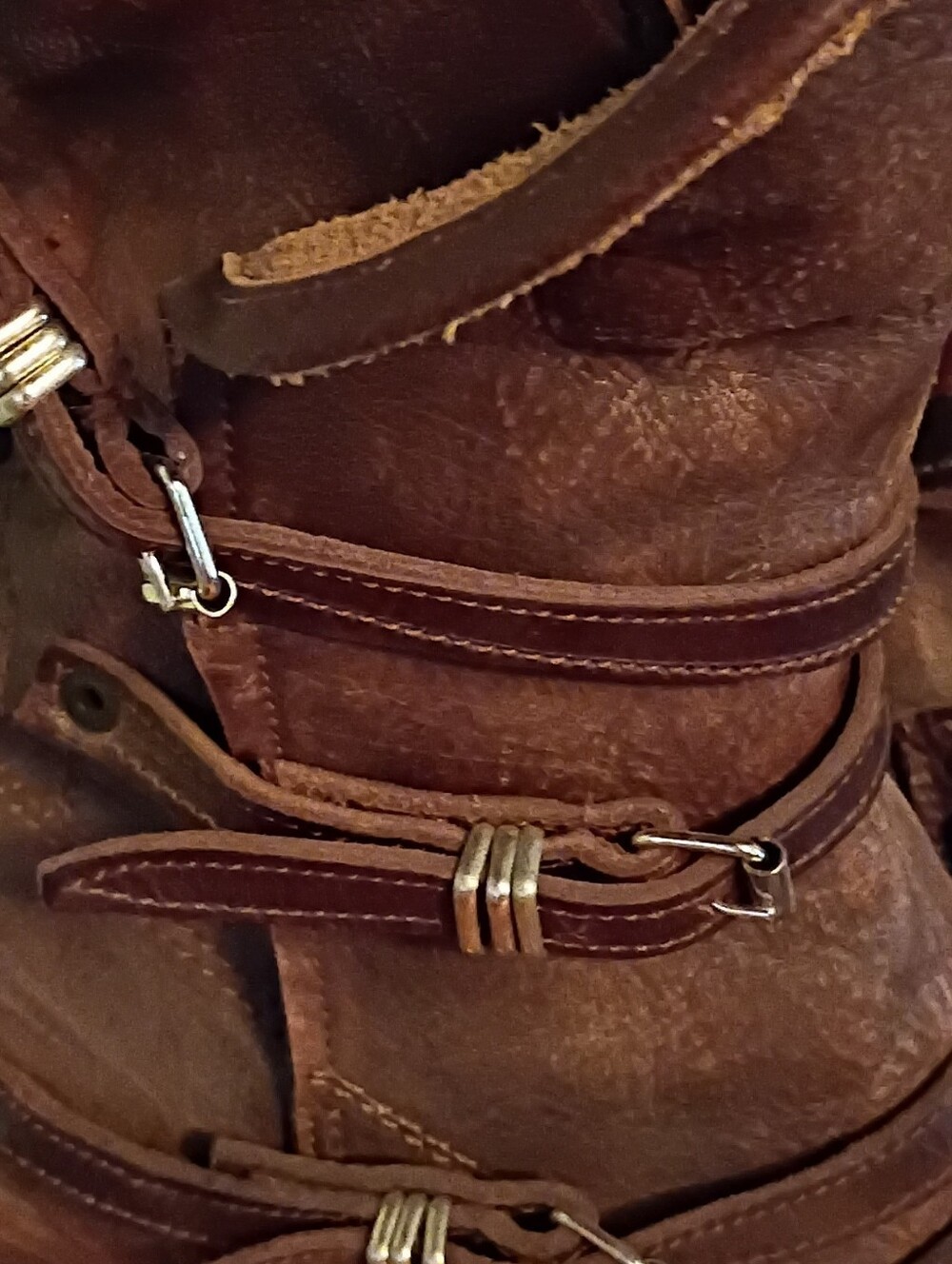 Freebird Cora, Brown Leather Buckle Ankle Boots